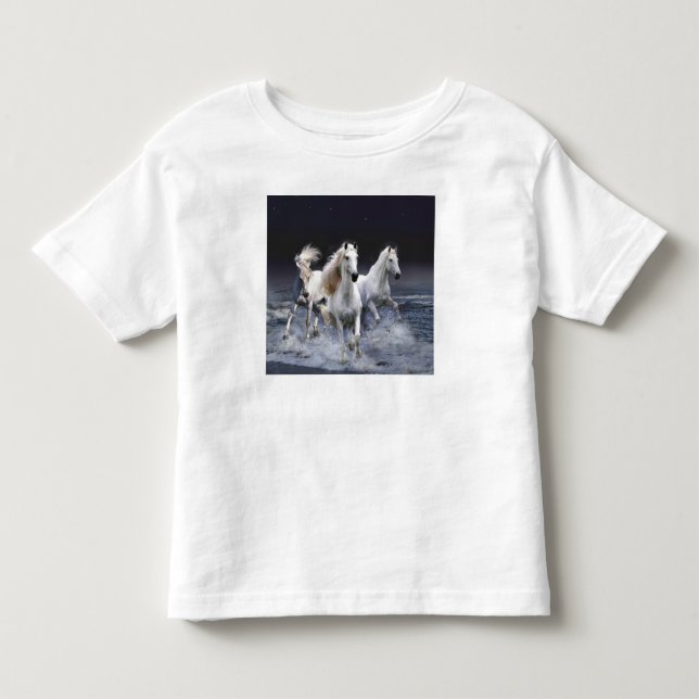 Horses running  throw pillow toddler t-shirt (Front)