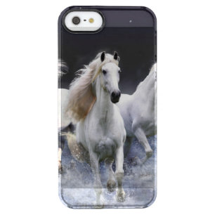 Horses running  throw pillow clear iPhone SE/5/5s case