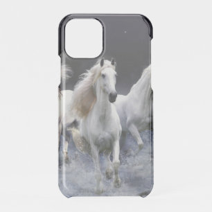 Horses running  throw pillow iPhone 11 pro case