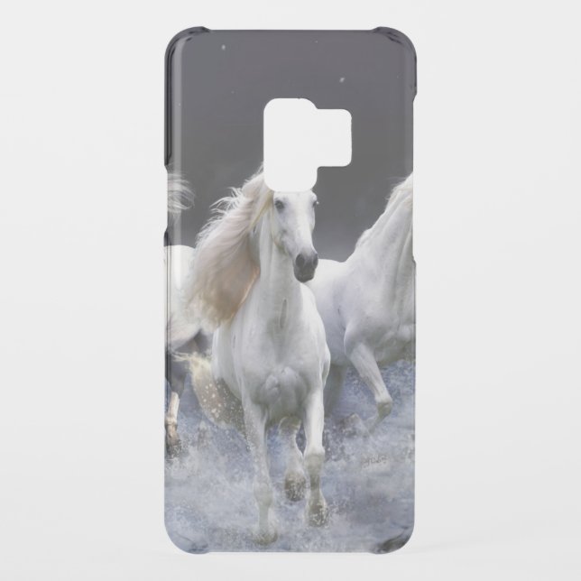 Horses running  throw pillow uncommon samsung galaxy case (Back)