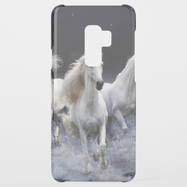 Horses running  throw pillow uncommon samsung galaxy case (Back)