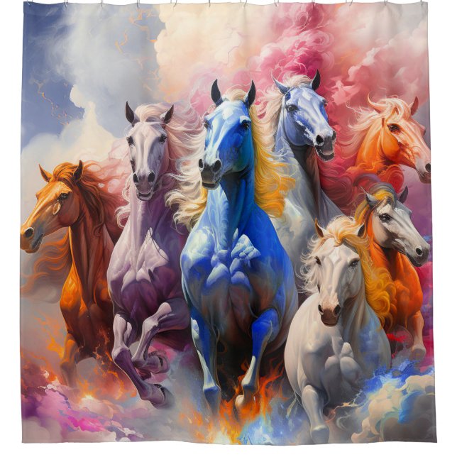 Horses Shower Curtain (Front)