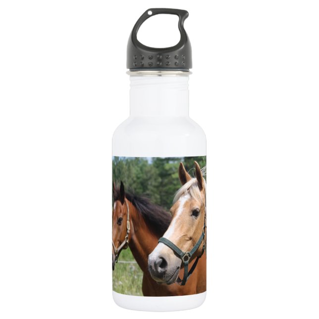 Horses Stainless Steel Water Bottle (Front)