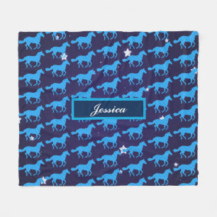 Horses Starry Night Fleece Blanket
