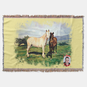 Horses Throw Blanket