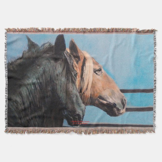 Horses Throw Blanket (Front)