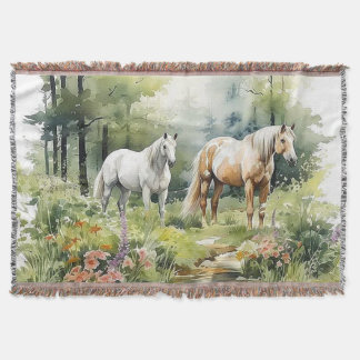 Horses    throw blanket