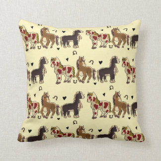 horses throw pillow