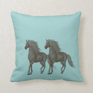 Horses Throw Pillow