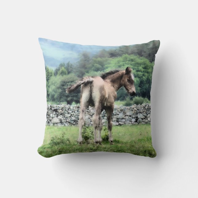 HORSES THROW PILLOW (Front)