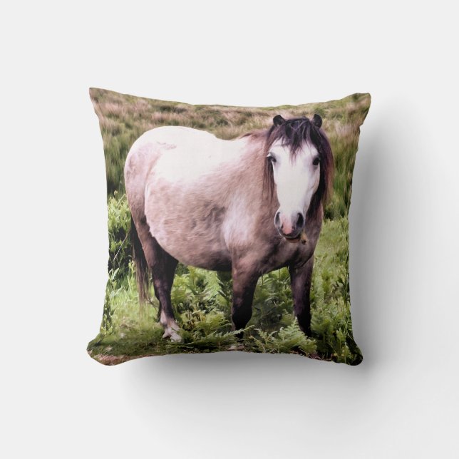 HORSES THROW PILLOW (Front)