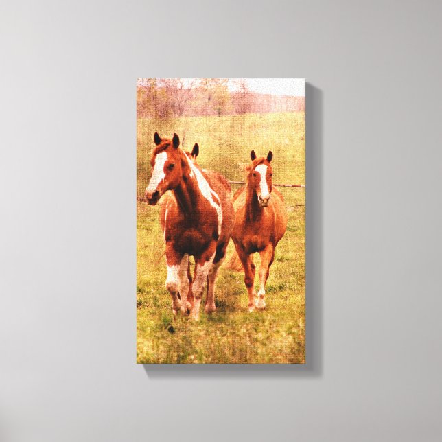 Horses Trotting Canvas Print (Front)