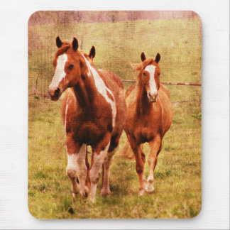 Horses Trotting Mouse Pad