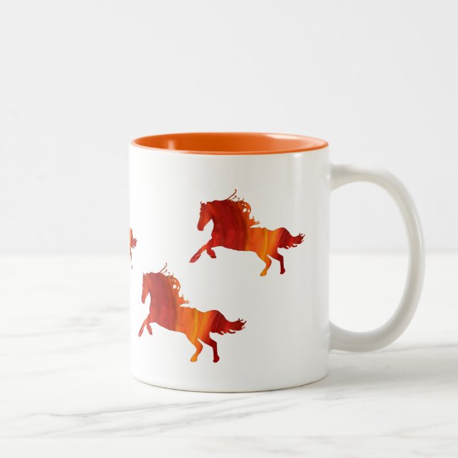 Horses  Two-Tone Mug (Right)