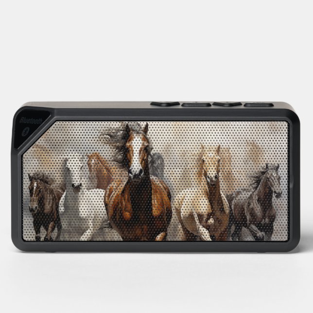 Horses Untamed Running Free Bluetooth Speaker (Front)