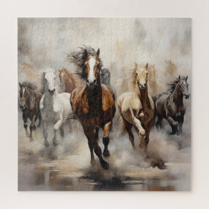 Horses Untamed Running Free Jigsaw Puzzle