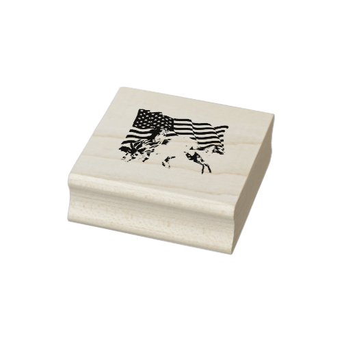 Horses Usa American Flag Horse Rubber Stamp