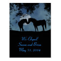 Horses, We Eloped Announcement Postcards! Postcard