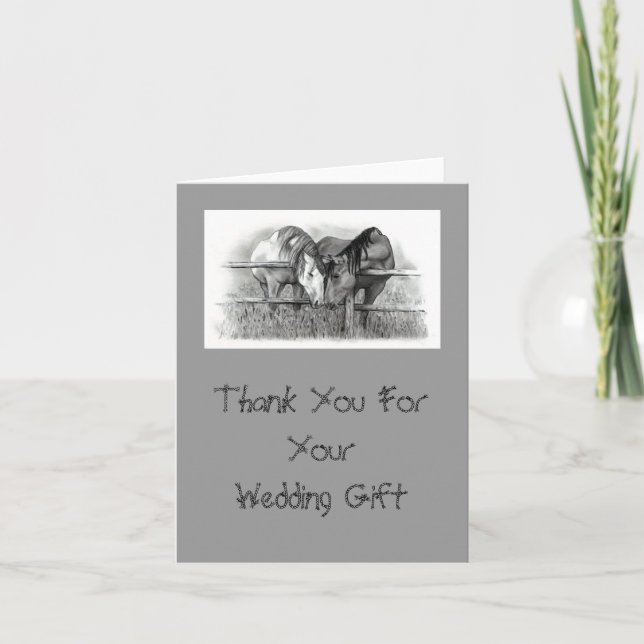 HORSES: WEDDING GIFT THANK YOU (Front)