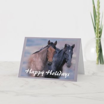 Horses Wild And Beautiful Christmas Card by horsesense at Zazzle