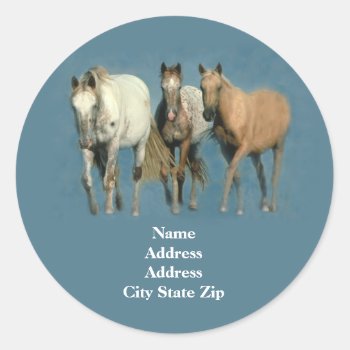 Horses Wild And Wonderful Address Label by horsesense at Zazzle