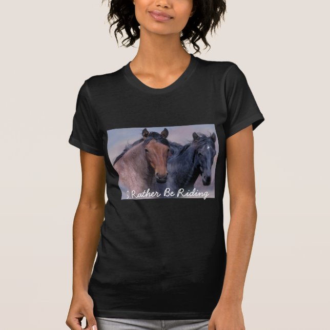 Horses Wild and Wonderful Ladies T-Shirt (Front)