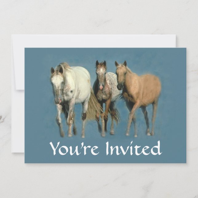 Horses Wild and Wonderful Party Invitation (Front)