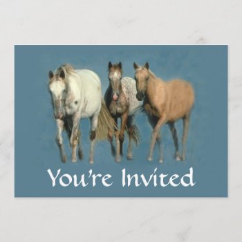 Horses Wild And Wonderful Party Invitation by horsesense at Zazzle