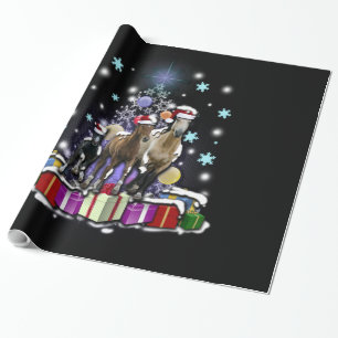 Horses with Christmas Styles Wrapping Paper