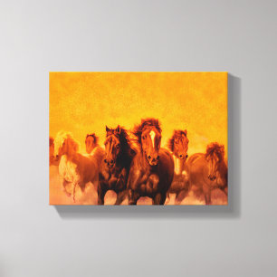 Horses - Wrapped Canvas Print