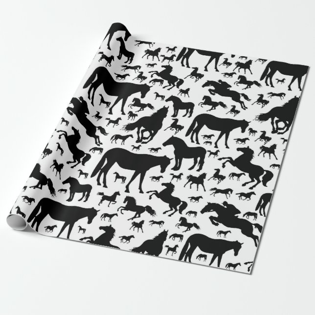Horses Wrapping Paper or for Decoupage (Unrolled)