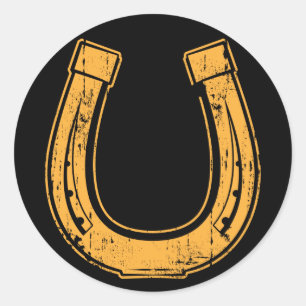 horseshoe2 classic round sticker