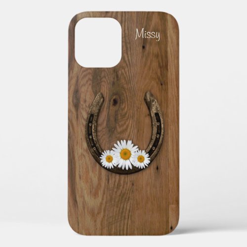 Horseshoe and Daisies iPhone 12 Case