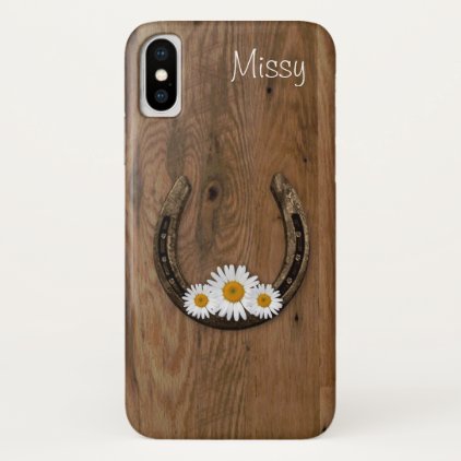 Horseshoe and Daisies iPhone X Case