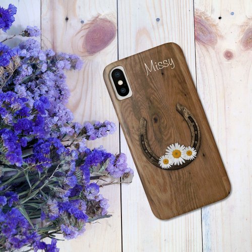 Horseshoe and Daisies iPhone X Case