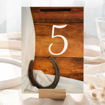 Horseshoe And Satin Western Wedding Table Numbers by loraseverson at Zazzle