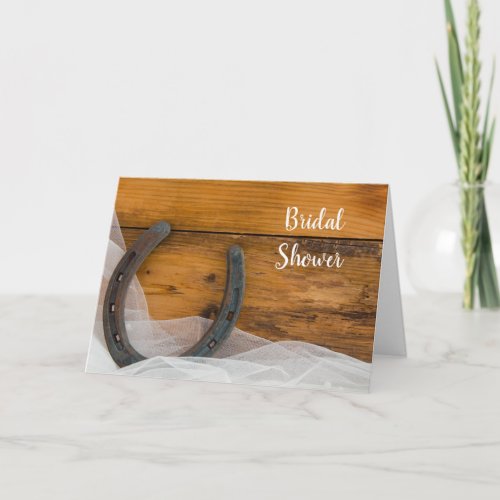 Horseshoe and Veil Barn Bridal Shower Invitation