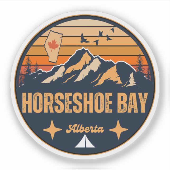 Horseshoe Bay, Alberta Sticker (Front)