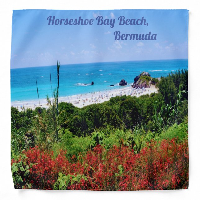 Horseshoe, Bay Beach, Bermuda Bandana (Front)