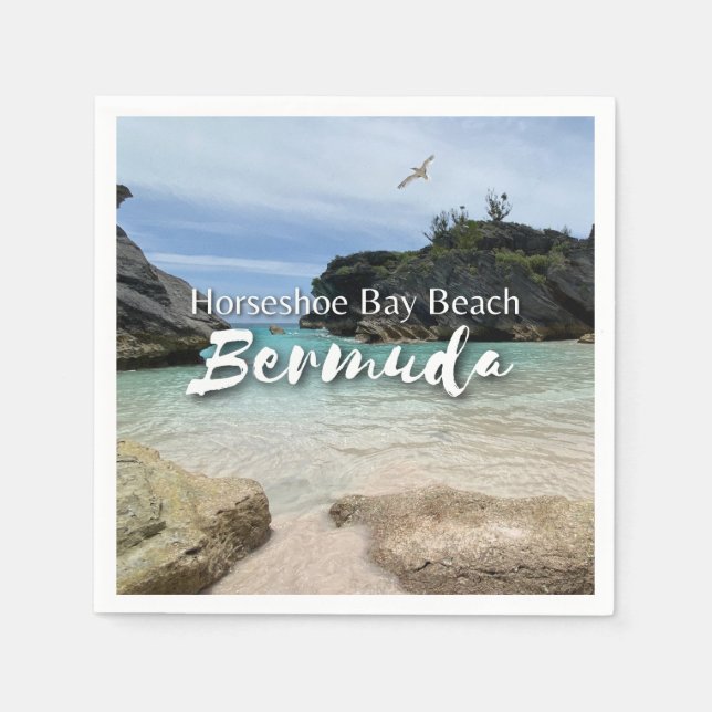 Horseshoe Bay Beach Bermuda Paper Napkin (Front)