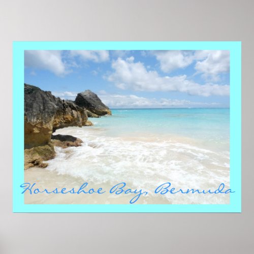 Horseshoe bay Bermuda Poster