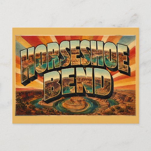 Horseshoe Bend Arizona River Canyon Art Postcard