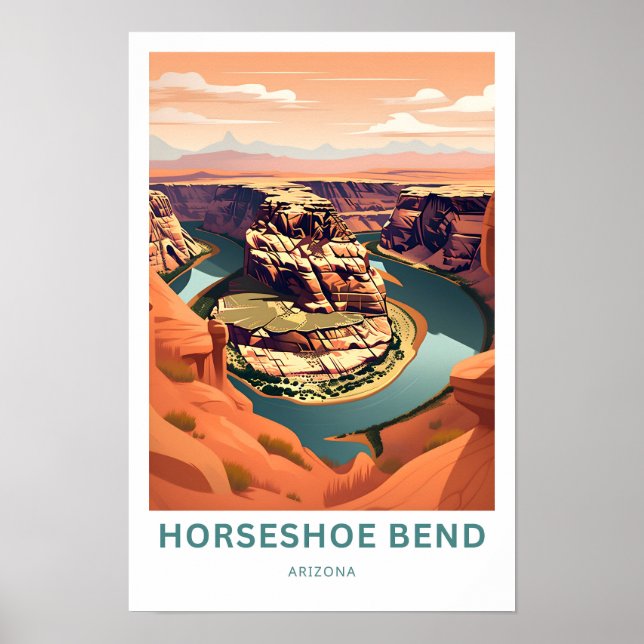 Horseshoe Bend Arizona Travel Print (Front)