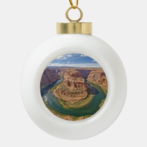 Horseshoe Bend Arizona USA Ceramic Ball Christmas Ornament