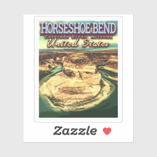 HORSESHOE BEND _ COLORADO RIVER _ ARIZONA US STICKER