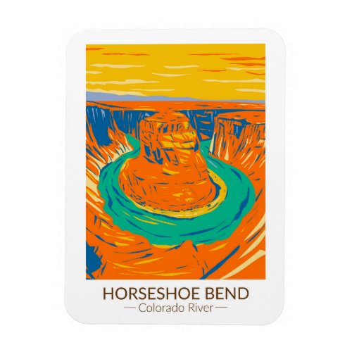 Horseshoe Bend Colorado River Vintage Magnet