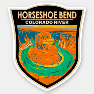 Horseshoe Bend Colorado River Vintage Sticker