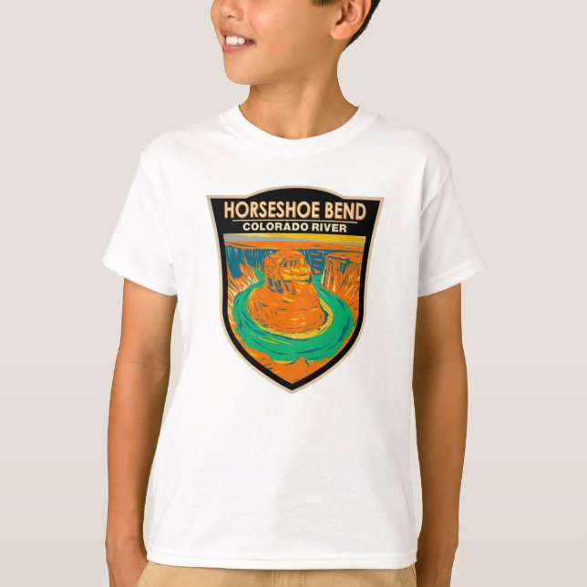 Horseshoe Bend Colorado River Vintage  T-Shirt (Front)