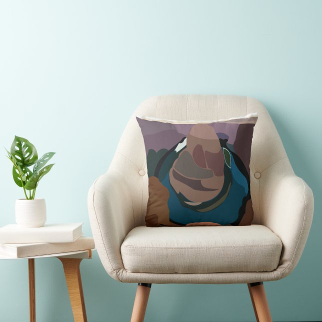 Horseshoe Bend Explore Nature Horseshoe Bend Throw Pillow (Chair)