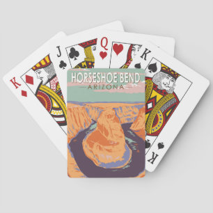 Horseshoe Bend Travel Art Vintage Poker Cards